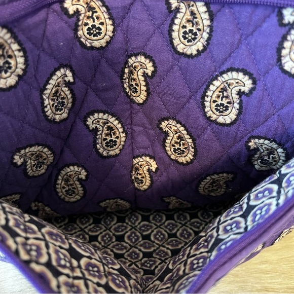 VERA BRADLEY Simply Violet 2010 Weekender Bag Purple Paisley Bandana Y2K Travel - Picture 10 of 16